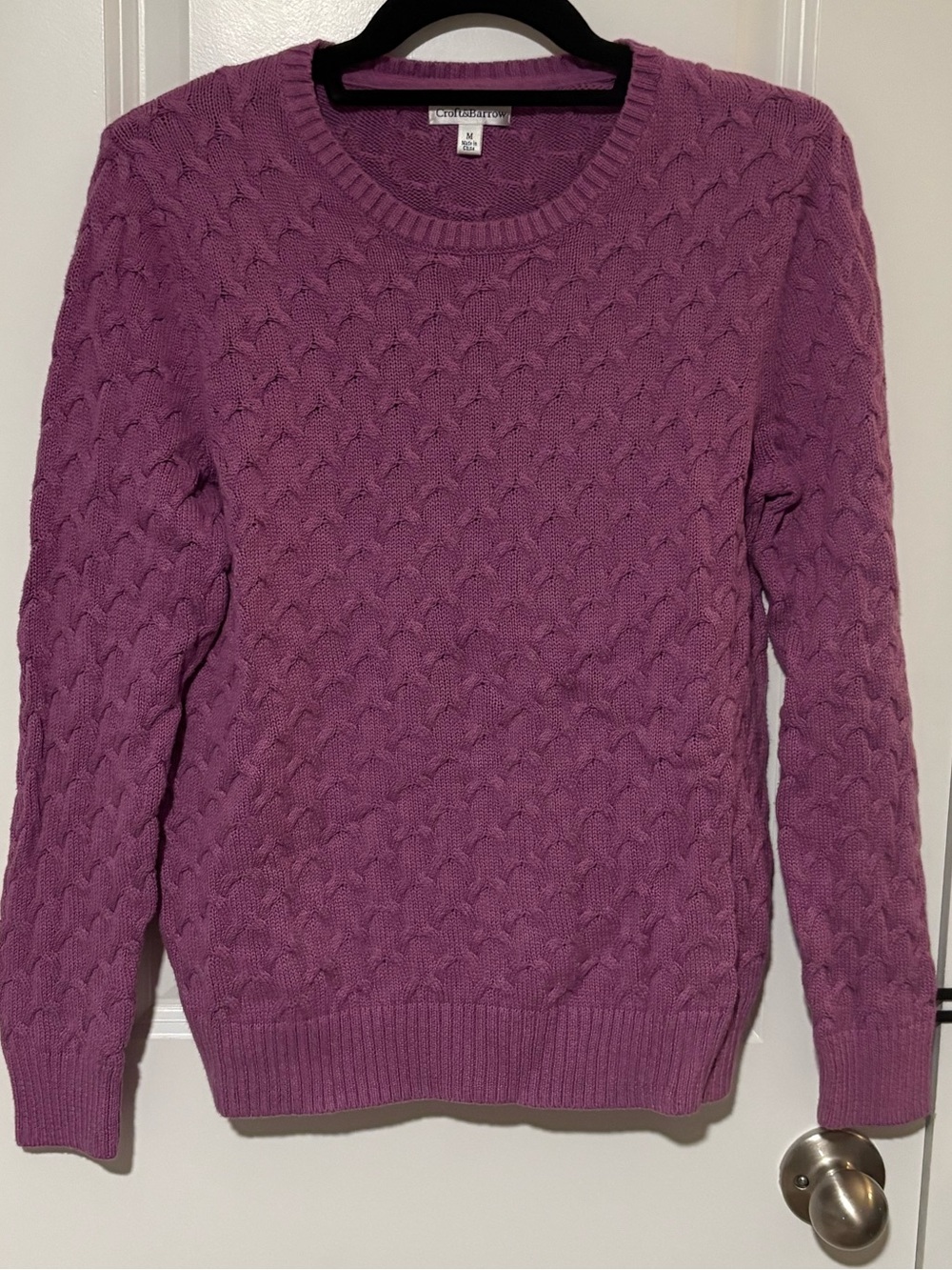 Croft & Barrow Purple Textured Knit Sweater Size M